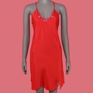 Vintage Floral Slip Dress Nightgown Size XLarge